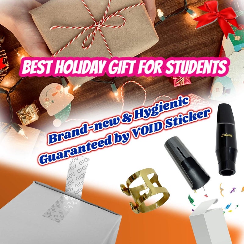 Libretto Baritone Saxophone Mouthpiece Kit: Standard Set With ABS 4C Mouthpiece, Plastic Cap, Gold Lacquered Ligature - Giftable, Finely Designed for Beginner and Intermediate - Image 5